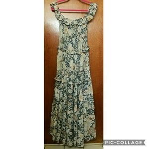 amethyst shirred sundress